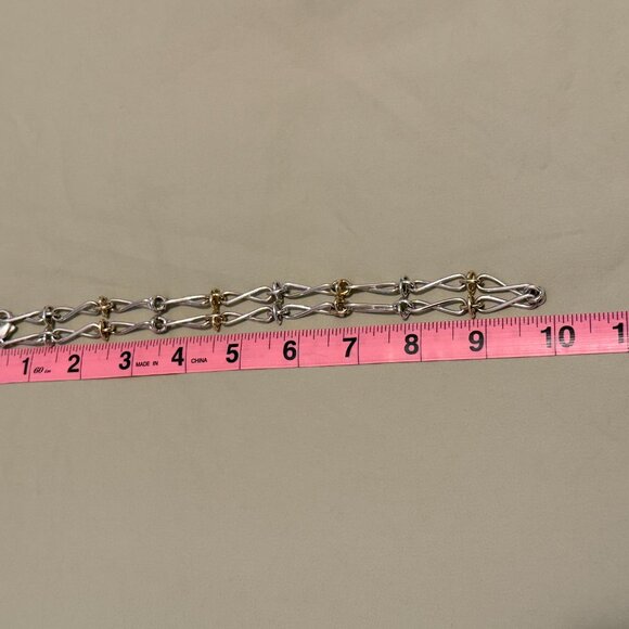 Rare TIFFANY & CO. x Paloma Picasso Silver 18k Infinity X Necklace - Picture 14 of 15